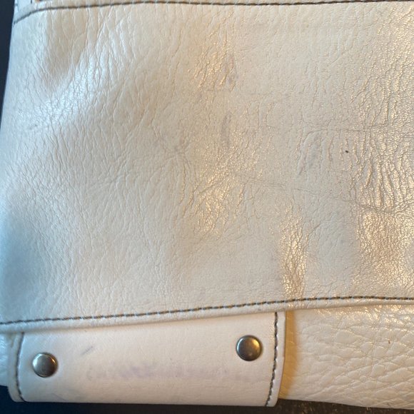 MATT & NAT Vegan Leather White Clutch Bag Purse - Picture 7 of 7